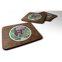"Caroline's Treasures 7235FC Blue Great Dane Foam Coasters (Set of 4), 3.5"", Multicolor"
