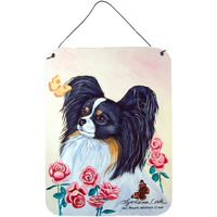 "Caroline's Treasures 7236DS1216 Papillon Aluminium Metal Wall or Door Hanging Prints, 16"" x 12"", Multicolor"