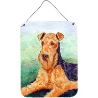 "Caroline's Treasures 7239DS1216 Airedale Aluminium Metal Wall or Door Hanging Prints, 16"" x 12"", Multicolor"