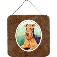 "Caroline's Treasures Airedale Terrier Wall or Door Hanging Prints 7239DS66, 6HX6W, Multicolor"