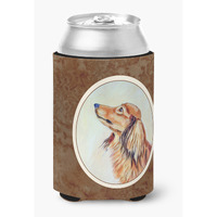 "Caroline's Treasures 7240CC Long Haired Red Dachshund Can Or Bottle Hugger, Multicolor"