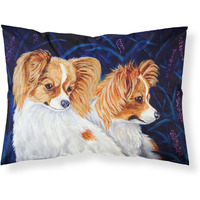 "Caroline's Treasures 7241PILLOWCASE Papillion Moisture Wicking Fabric Standard Pillowcase, Large, Multicolor"