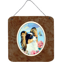 "Caroline's Treasures Papillon Wall or Door Hanging Prints 7242DS66, 6HX6W, Multicolor"