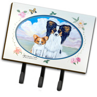 "Caroline's Treasures 7243TH68 Papillion Leash Holder or Key Hook, Large, Multicolor"