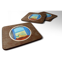 "Caroline's Treasures 7250FC Great Dane Foam Coasters (Set of 4), 3.5"", Multicolor"