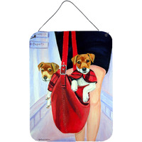 "Caroline's Treasures 7251DS1216 Jack Russell Terrier Aluminium Metal Wall or Door Hanging Prints, 16"" x 12"", Multicolor"