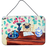 "Caroline's Treasures Pug Aluminum Metal Wall or Door Hanging Prints, 8 x 12"""