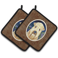 "Caroline's Treasures Wheaten Terrier Soft Coated Pair of Pot Holders 7254PTHD, 7.5HX7.5W, Multicolor"
