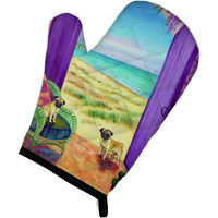 "Caroline's Treasures 7261OVMT Pug Let's Go Outside Oven Mitt, 12"" by 8.5"", Multicolor"