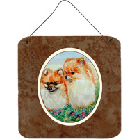 "Caroline's Treasures Pomeranian Wall or Door Hanging Prints 7262DS66, 6HX6W, Multicolor"