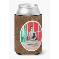 "Caroline's Treasures 7269CC Lady With Her Schipperke Can Or Bottle Hugger, Multicolor"