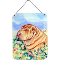 "Caroline's Treasures 7271DS1216 Shar Pei Aluminium Metal Wall or Door Hanging Prints, 16"" x 12"", Multicolor"