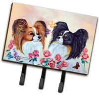 "Caroline's Treasures 7272TH68 Papillion Leash Holder or Key Hook, Large, Multicolor"