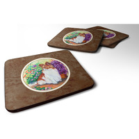 "Caroline's Treasures 7274FC Papillon Foam Coasters (Set of 4), 3.5"", Multicolor"