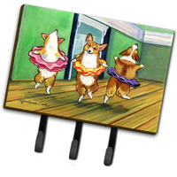 "Caroline's Treasures 7276TH68 Little Ballerina Corgi Leash Holder or Key Hook, Large, Multicolor"