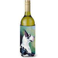 Harlequin Great Dane Wine Bottle Beverage Insulator Beverage Insulator Hugger