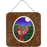 "Caroline's Treasures Trick or Treat Halloween Pug Wall or Door Hanging Prints 7281DS66, 6HX6W, Multicolor"