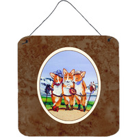 "Caroline's Treasures Cowboy Corgi Wall or Door Hanging Prints 7283DS66, 6HX6W, Multicolor"