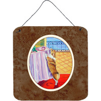 "Caroline's Treasures Corgi Wall or Door Hanging Prints 7285DS66, 6HX6W, Multicolor"