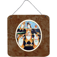 "Caroline's Treasures Go Team Corgi Pembroke Wall or Door Hanging Prints 7286DS66, 6HX6W, Multicolor"