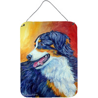 "Caroline's Treasures 7288DS1216 Australian Shepherd Aluminium Metal Wall or Door Hanging Prints, 16"" x 12"", Multicolor"
