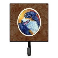 "Caroline's Treasures Australian Shepherd Leash or Key Holder 7288SH4, Small, Multicolor"