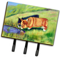 "Caroline's Treasures 7292TH68 Corgi Leash Holder or Key Hook, Large, Multicolor"
