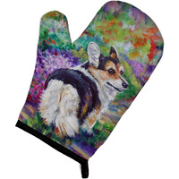 "Caroline's Treasures 7297OVMT Corgi Garden Path Oven Mitt, 12"" by 8.5"", Multicolor"