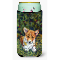 Corgi Pup and Daffodils Tall Boy Beverage Insulator Hugger 7300TBC