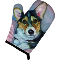 "Caroline's Treasures 7301OVMT Corgi Puppy with Pink Blanket Oven Mitt, 12"" by 8.5"", Multicolor"