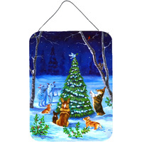 "Caroline's Treasures 7304DS1216 Corgi Christmas Peace Wall or Door Hanging Prints, 16 x 12"", Multicolor"
