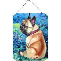 "Caroline's Treasures 7313DS1216 Fawn French Bulldog in Flowers Wall or Door Hanging Prints, 16 x 12"", Multicolor"