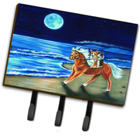 "Caroline's Treasures 7318TH68 Corgi Beach Ride on Horse Leash or Key Holder, Large, Multicolor"