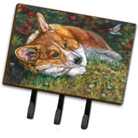 "Caroline's Treasures 7326TH68 Corgi Pastel Hummingbird Leash or Key Holder, Large, Multicolor"