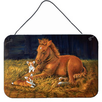 "Caroline's Treasures 7329DS812 Corgi Sunrise with Colt Wall or Door Hanging Prints, 8 x 12"", Multicolor"