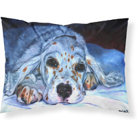 "Caroline's Treasures 7330PILLOWCASE English Setter Pup Fabric Standard Pillowcase, Large, Multicolor"