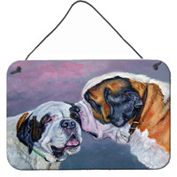 "Caroline's Treasures 7332DS812 Saint Bernard Whisperer Wall or Door Hanging Prints, 8 x 12"", Multicolor"