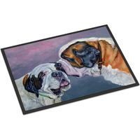 "Caroline's Treasures 7332MAT Saint Bernard Whisperear Indoor or Outdoor Mat, 18 x 27"", Multicolor"