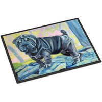 "Caroline's Treasures 7333JMAT Blue Shar Pei Indoor or Outdoor Mat, 24 x 36"", Multicolor"