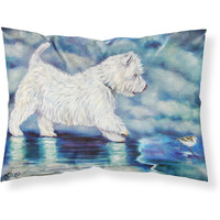"Caroline's Treasures 7334PILLOWCASE Misty Westie Fabric Standard Pillowcase, Large, Multicolor"