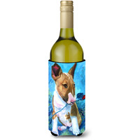Bull Terrier Rose for Mom Wine Bottle Beverage Insulator Hugger 7339LITERK