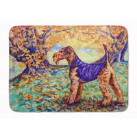 "Caroline's Treasures Autumn Airedale Terrier Floor Mat, 19"" x 27"", Multicolor"