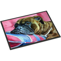 "Caroline's Treasures 7347MAT Fawn Boxer Indoor or Outdoor Mat, 18 x 27"", Multicolor"