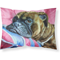 "Caroline's Treasures 7347PILLOWCASE Fawn Boxer Fabric Standard Pillowcase, Large, Multicolor"