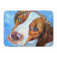 "Caroline's Treasures Snow Baby Brittany Spaniel Floor Mat, 19"" x 27"", Multicolor"