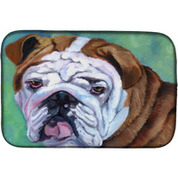 "Caroline's Treasures Admiral The English Bulldog Dish Drying Mat, 14"" x 21"", Multicolor"