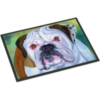 "Caroline's Treasures 7350MAT Miss English Bulldog Indoor or Outdoor Mat, 18 x 27"", Multicolor"