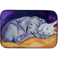"Caroline's Treasures Snuggle Bunny Dish Drying Mat, 14 x 21, Multicolor"