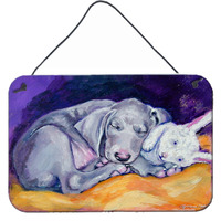 "Caroline's Treasures 7354DS812 Weimaraner Snuggle Bunny Wall or Door Hanging Prints, 8 x 12"", Multicolor"