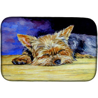 "Caroline's Treasures Yorkie Taking a Nap Dish Drying Mat, 14 x 21, Multicolor"